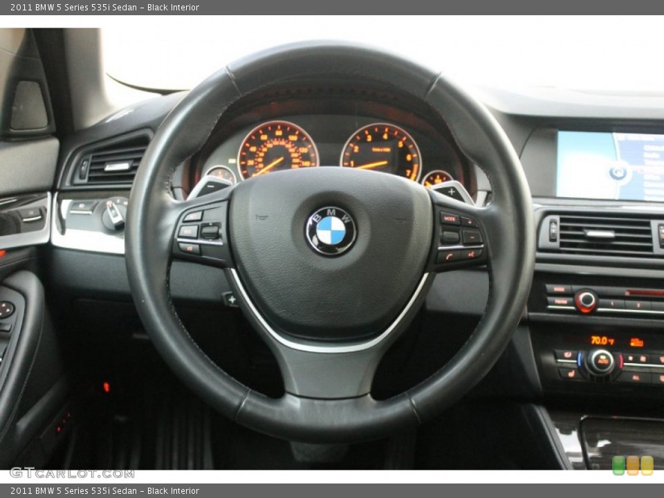 Black Interior Steering Wheel for the 2011 BMW 5 Series 535i Sedan #80770050
