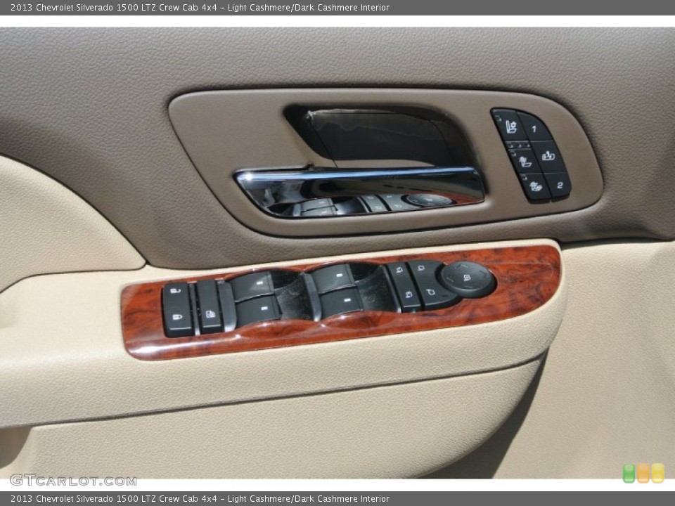 Light Cashmere/Dark Cashmere Interior Controls for the 2013 Chevrolet Silverado 1500 LTZ Crew Cab 4x4 #80771136