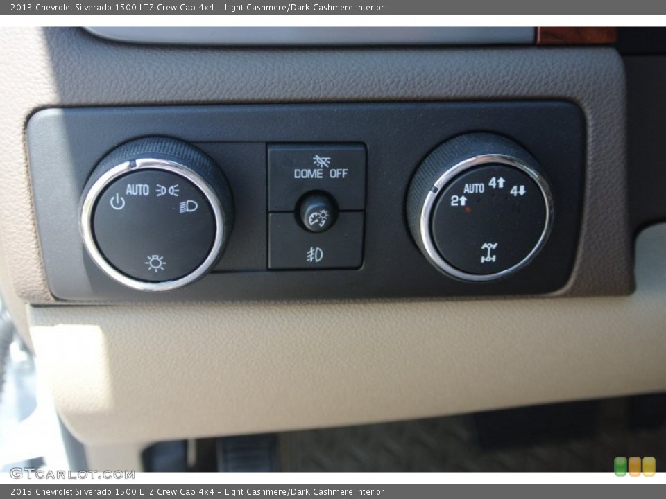 Light Cashmere/Dark Cashmere Interior Controls for the 2013 Chevrolet Silverado 1500 LTZ Crew Cab 4x4 #80771158