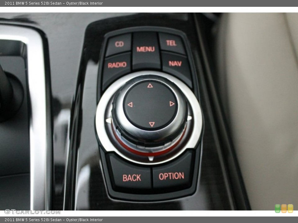 Oyster/Black Interior Controls for the 2011 BMW 5 Series 528i Sedan #80771614