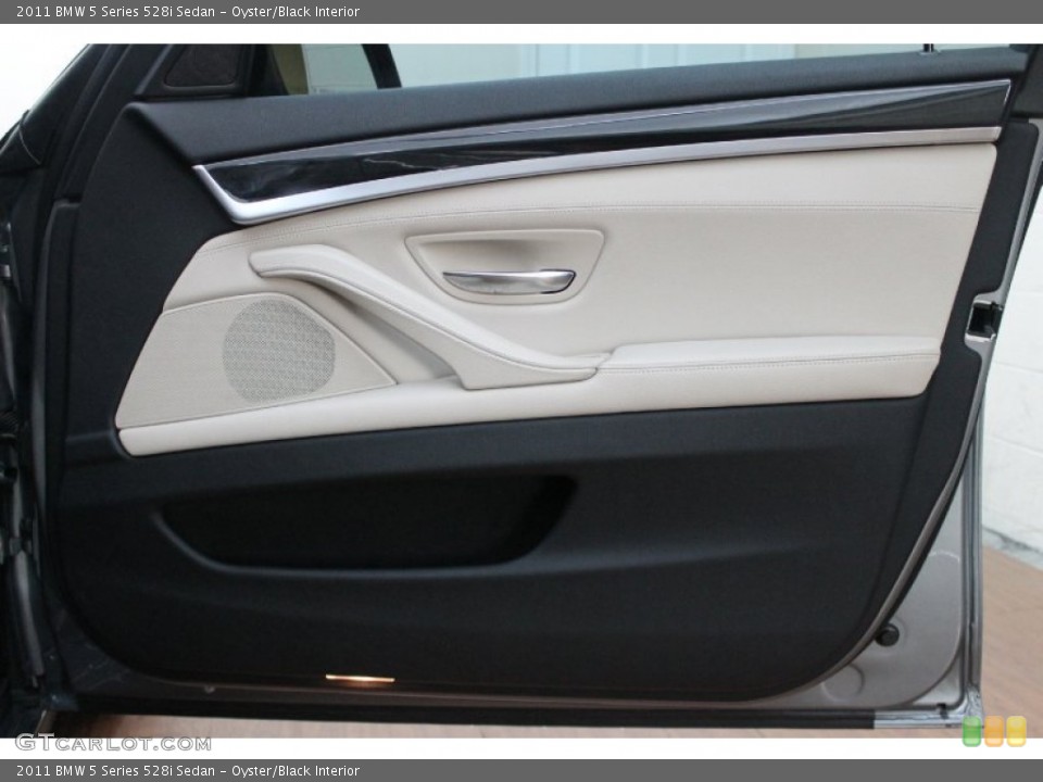 Oyster/Black Interior Door Panel for the 2011 BMW 5 Series 528i Sedan #80771682