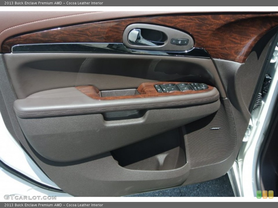 Cocoa Leather Interior Door Panel for the 2013 Buick Enclave Premium AWD #80771688