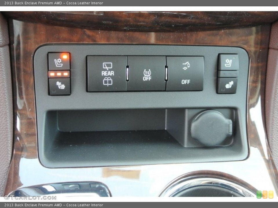 Cocoa Leather Interior Controls for the 2013 Buick Enclave Premium AWD #80771733