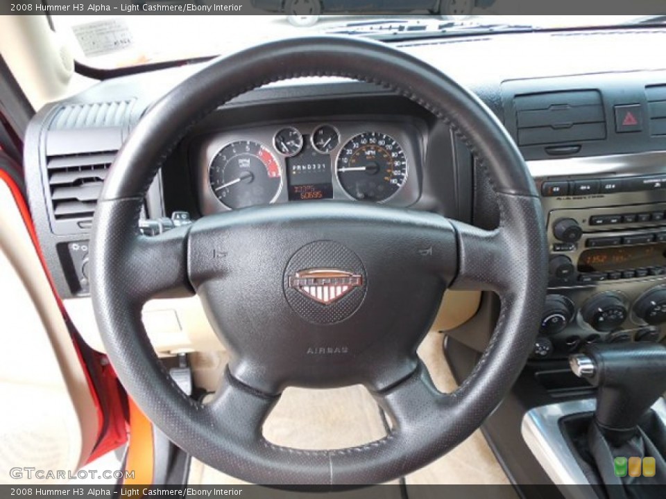 Light Cashmere/Ebony Interior Steering Wheel for the 2008 Hummer H3 Alpha #80774010