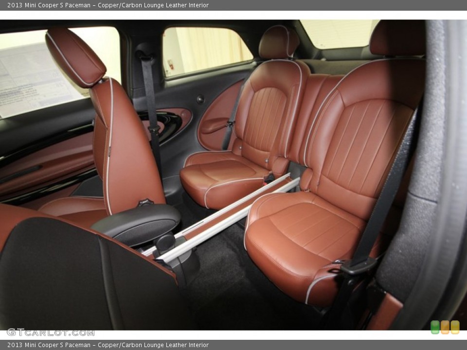 Copper/Carbon Lounge Leather Interior Rear Seat for the 2013 Mini Cooper S Paceman #80774186