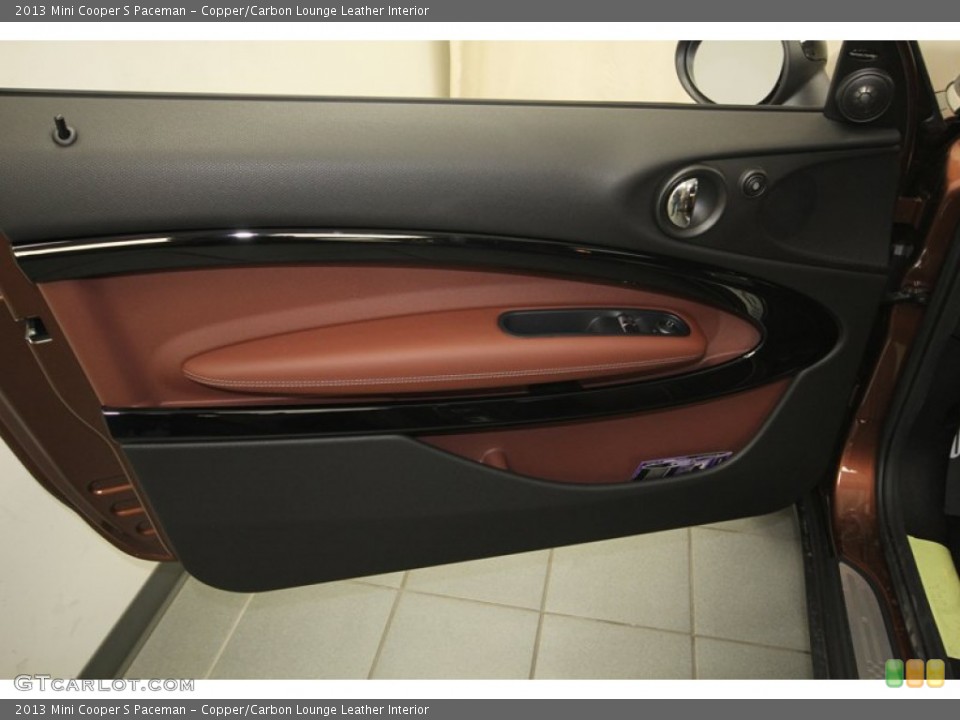 Copper/Carbon Lounge Leather Interior Door Panel for the 2013 Mini Cooper S Paceman #80774211