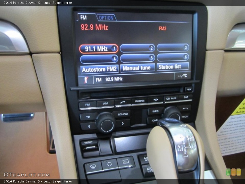 Luxor Beige Interior Controls for the 2014 Porsche Cayman S #80774454