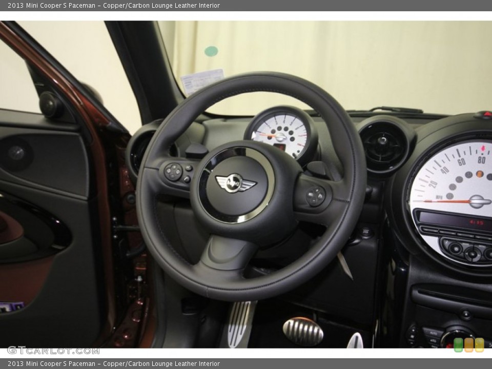 Copper/Carbon Lounge Leather Interior Steering Wheel for the 2013 Mini Cooper S Paceman #80774496