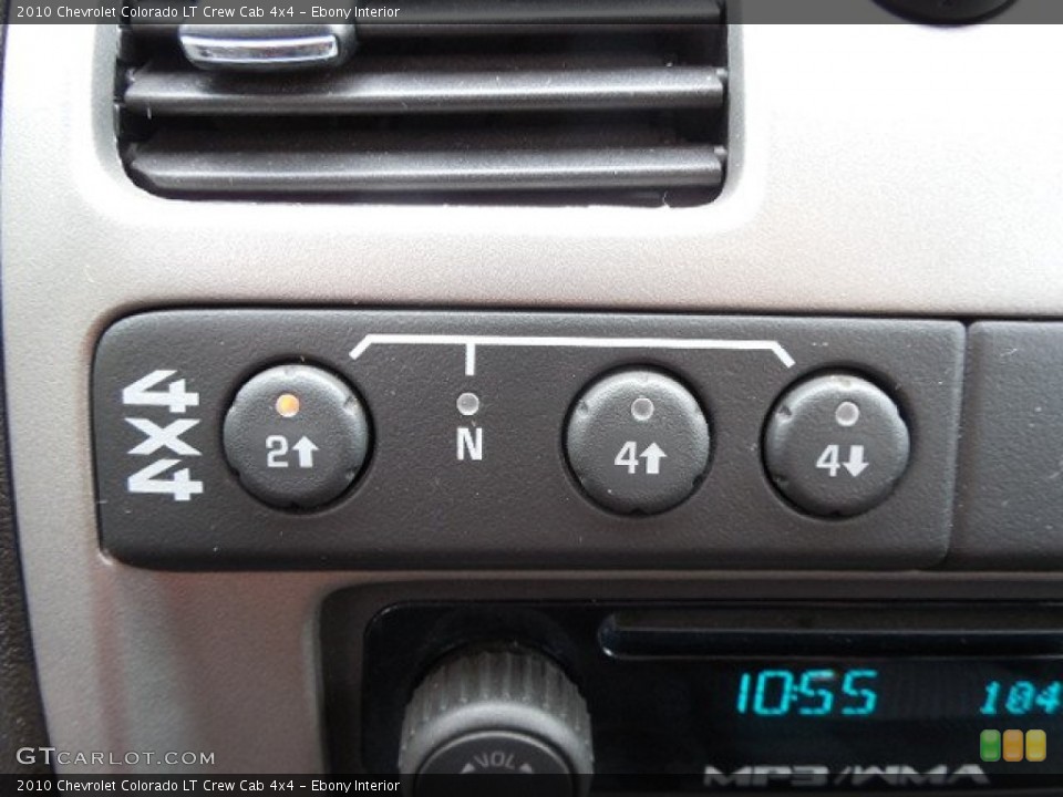 Ebony Interior Controls for the 2010 Chevrolet Colorado LT Crew Cab 4x4 #80774889