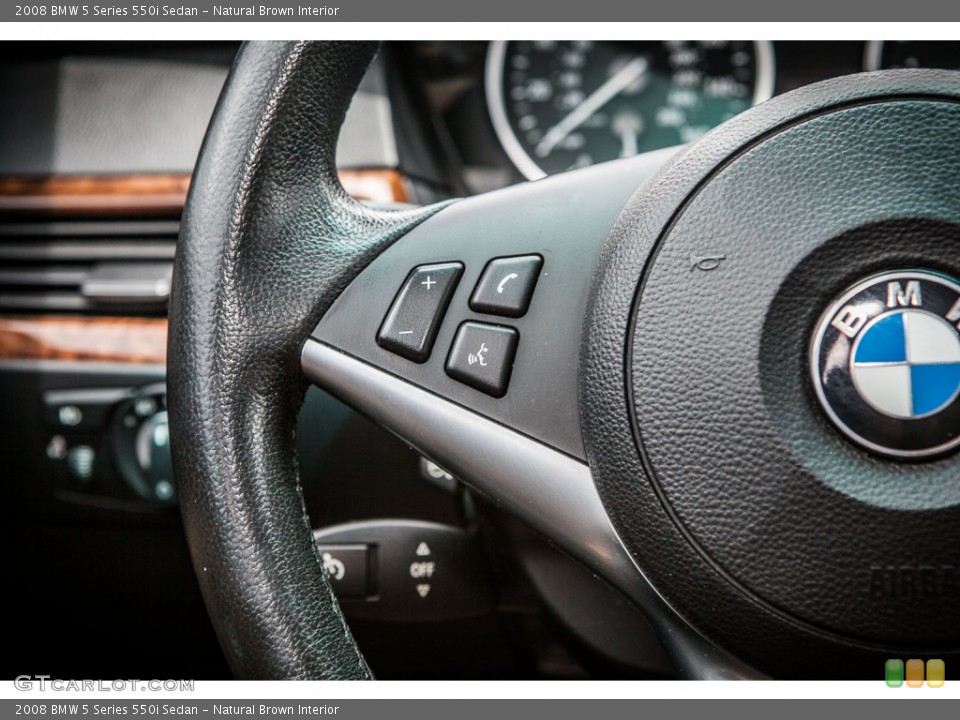 Natural Brown Interior Controls for the 2008 BMW 5 Series 550i Sedan #80775450