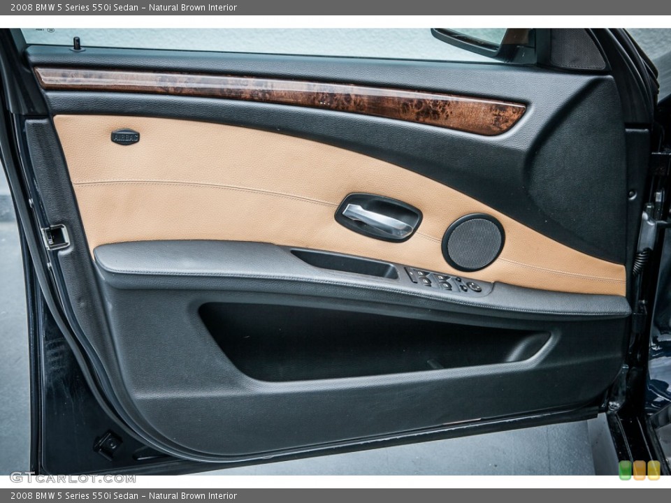 Natural Brown Interior Door Panel for the 2008 BMW 5 Series 550i Sedan #80775513