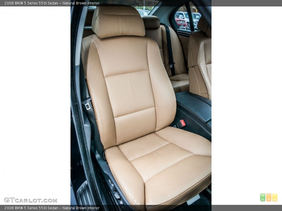 Natural Brown Interior Front Seat for the 2008 BMW 5 Series 550i Sedan #80775705