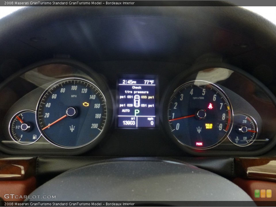 Bordeaux Interior Gauges for the 2008 Maserati GranTurismo  #80777281