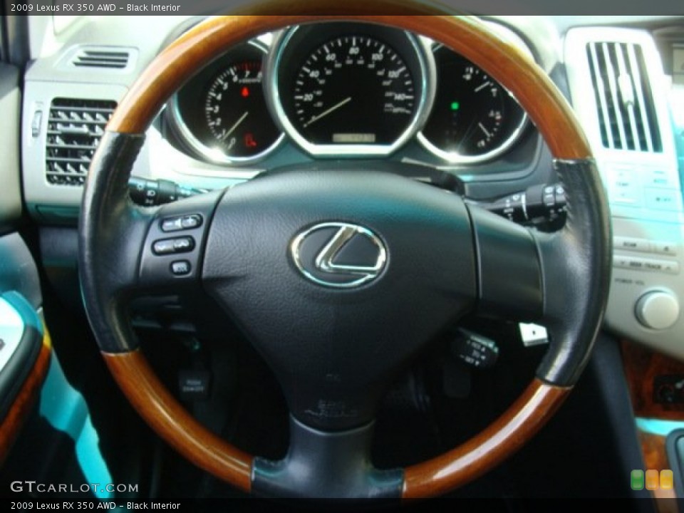 Black Interior Steering Wheel for the 2009 Lexus RX 350 AWD #80777925