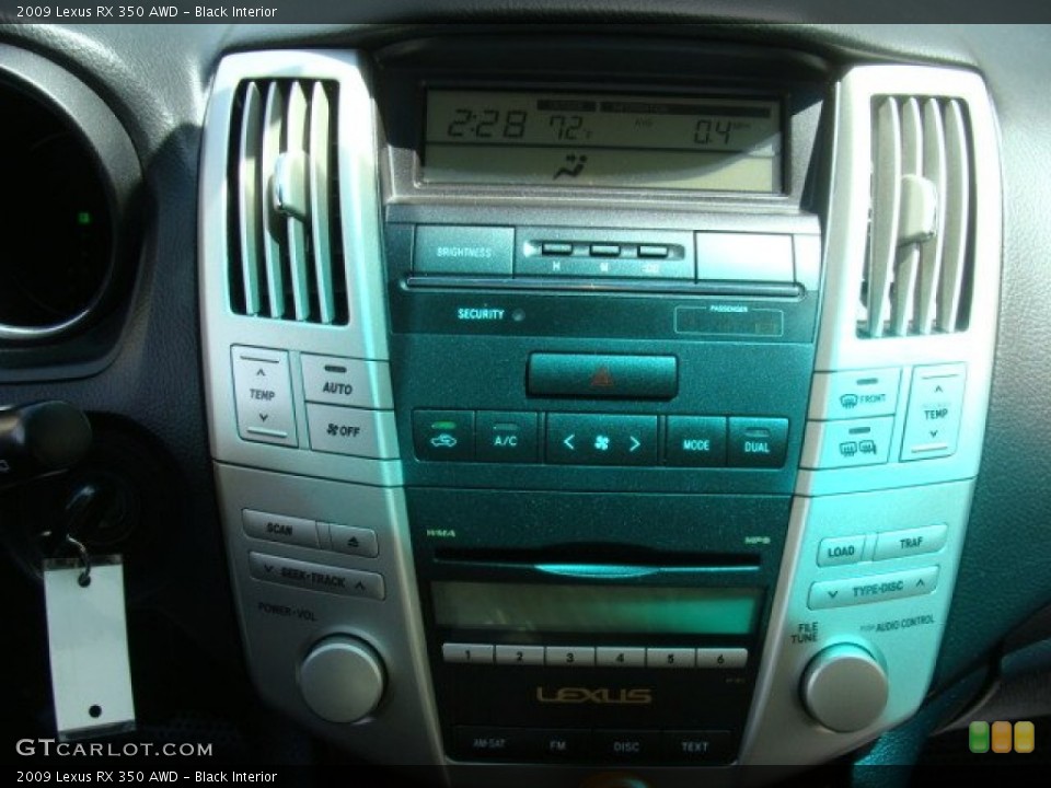Black Interior Controls for the 2009 Lexus RX 350 AWD #80777960