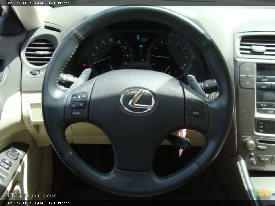 Ecru Interior Steering Wheel for the 2009 Lexus IS 250 AWD #80778228