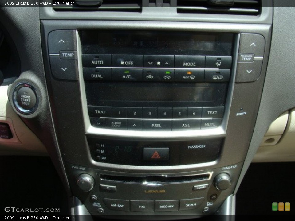 Ecru Interior Controls for the 2009 Lexus IS 250 AWD #80778279