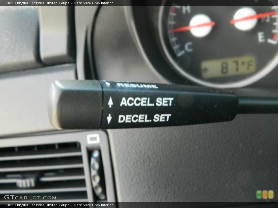 Dark Slate Grey Interior Controls for the 2005 Chrysler Crossfire Limited Coupe #80782974