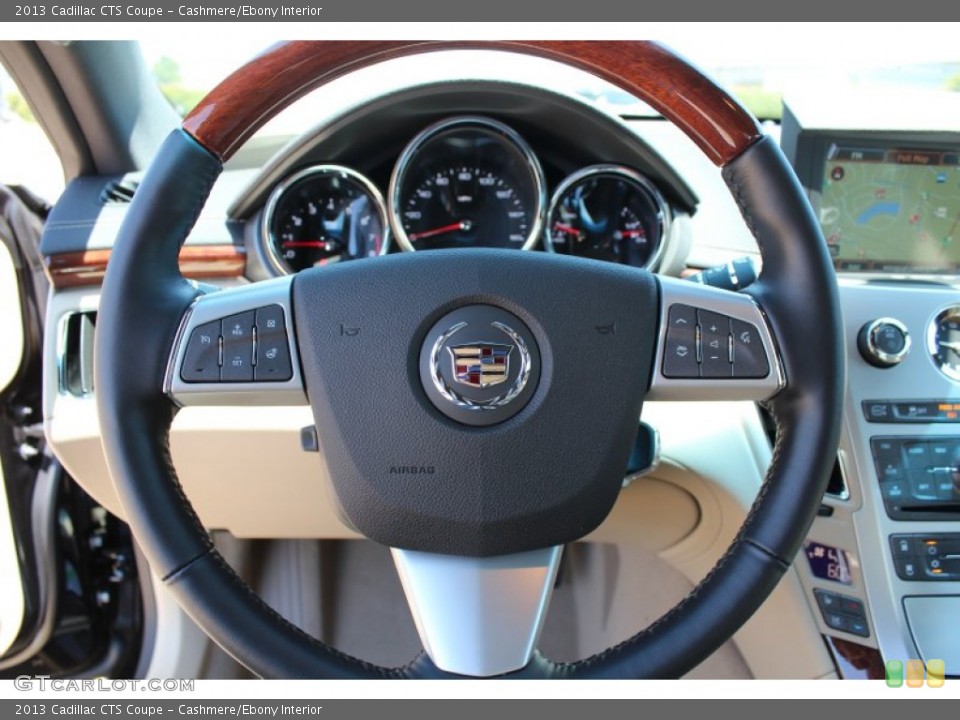 Cashmere/Ebony Interior Steering Wheel for the 2013 Cadillac CTS Coupe #80784069