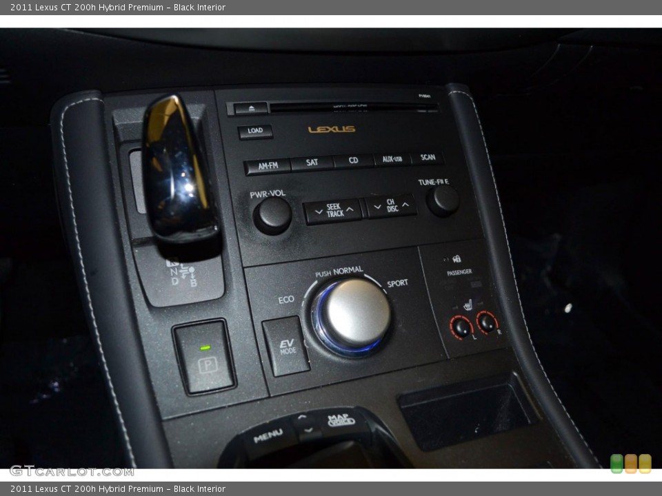 Black Interior Controls for the 2011 Lexus CT 200h Hybrid Premium #80786521
