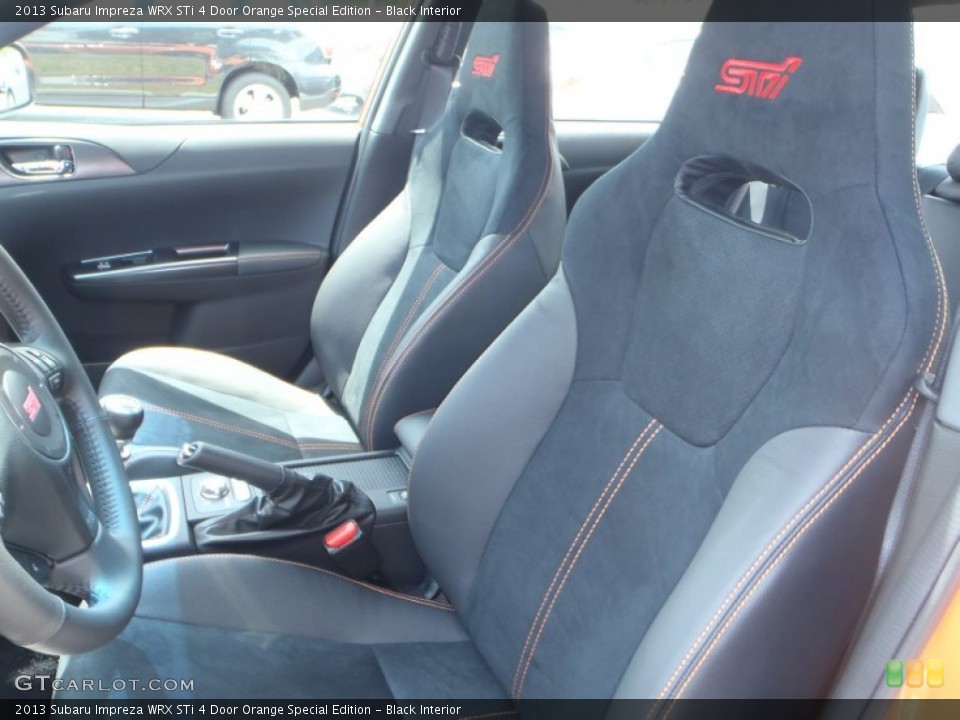 Black Interior Photo for the 2013 Subaru Impreza WRX STi 4 Door Orange Special Edition #80787658