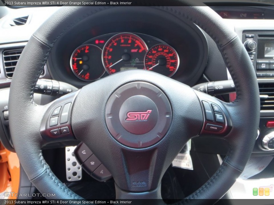 Black Interior Steering Wheel for the 2013 Subaru Impreza WRX STi 4 Door Orange Special Edition #80787820