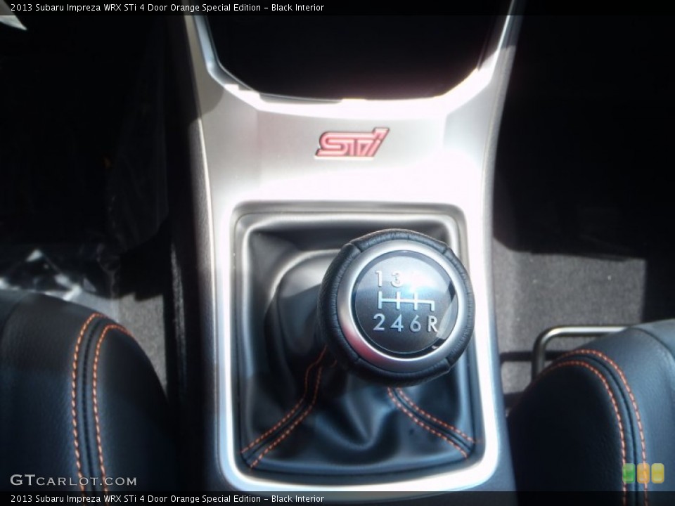 Black Interior Transmission for the 2013 Subaru Impreza WRX STi 4 Door Orange Special Edition #80787913