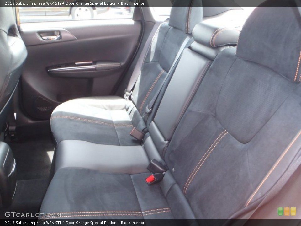 Black Interior Rear Seat for the 2013 Subaru Impreza WRX STi 4 Door Orange Special Edition #80788005
