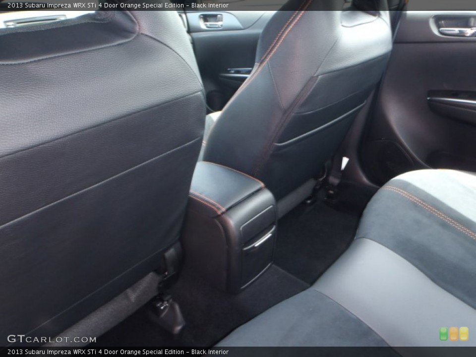 Black Interior Rear Seat for the 2013 Subaru Impreza WRX STi 4 Door Orange Special Edition #80788022
