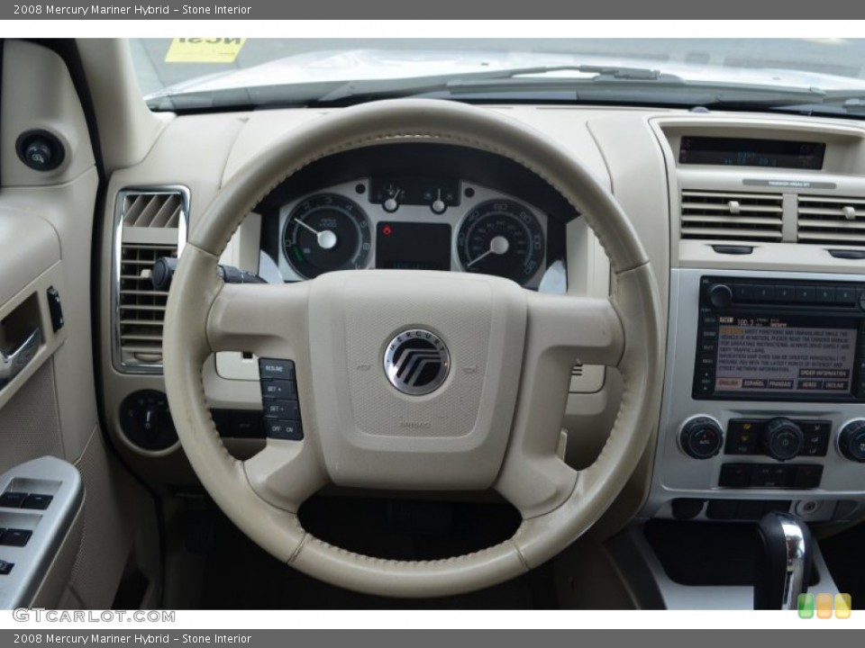 Stone Interior Steering Wheel for the 2008 Mercury Mariner Hybrid #80789752