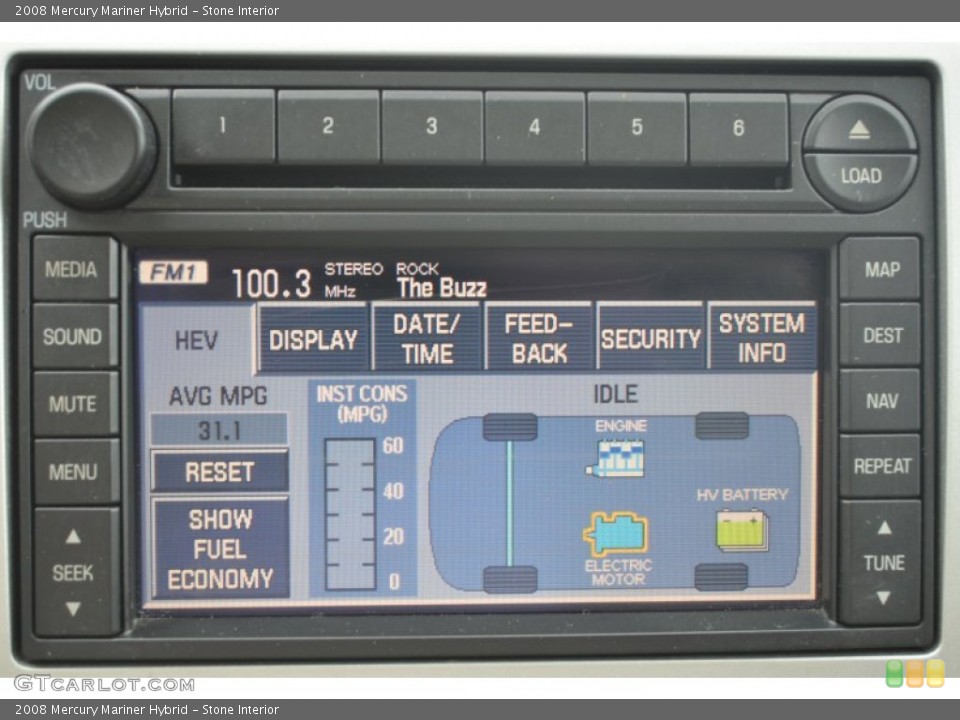 Stone Interior Controls for the 2008 Mercury Mariner Hybrid #80789888