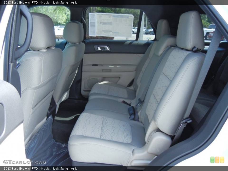 Medium Light Stone Interior Rear Seat for the 2013 Ford Explorer FWD #80795956