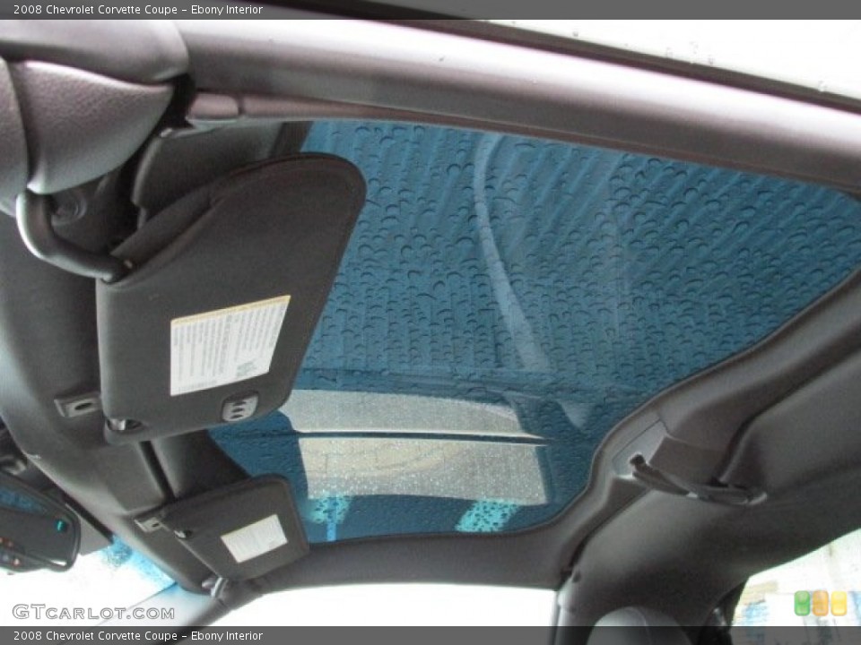 Ebony Interior Sunroof for the 2008 Chevrolet Corvette Coupe #80796256
