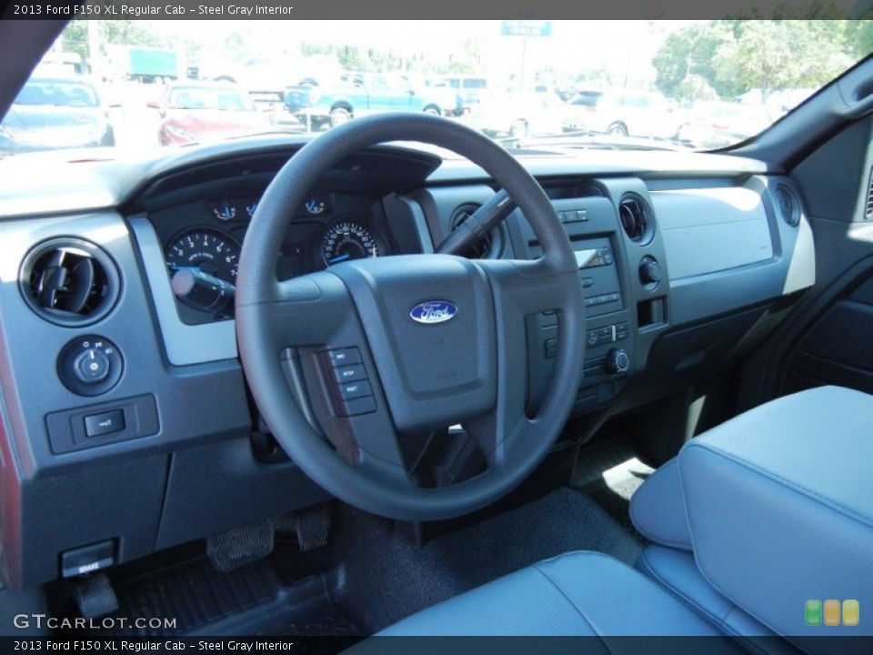 Steel Gray Interior Dashboard for the 2013 Ford F150 XL Regular Cab #80798754