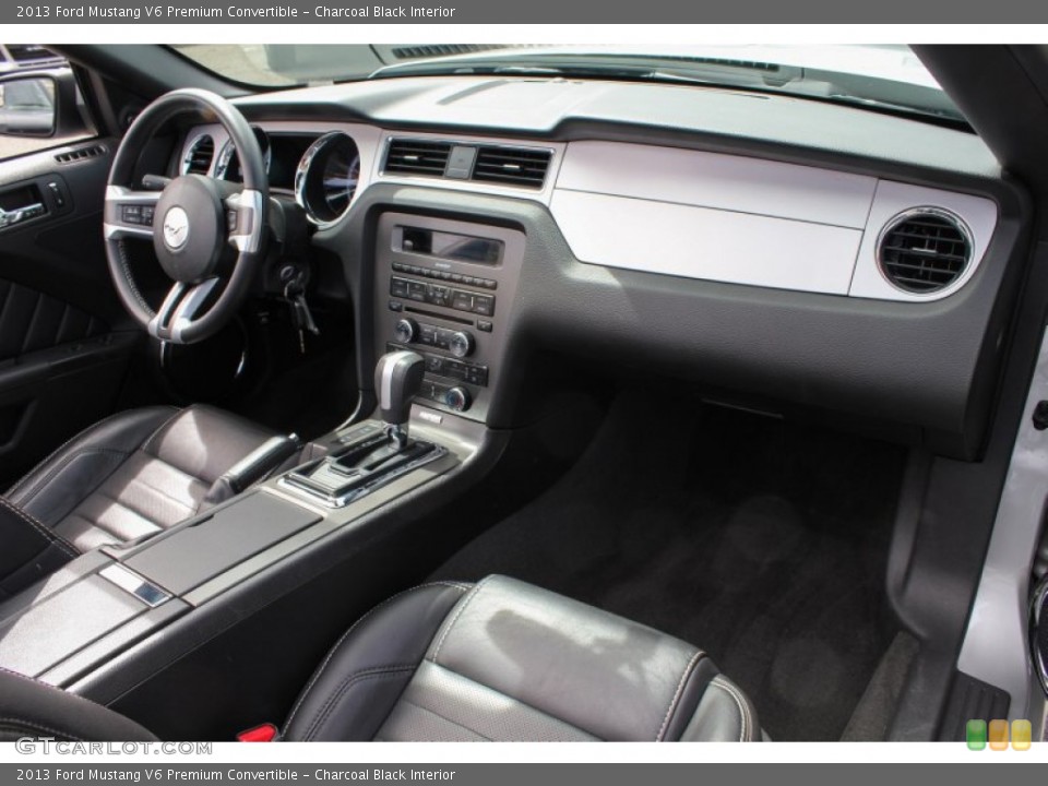 Charcoal Black Interior Dashboard for the 2013 Ford Mustang V6 Premium Convertible #80800050