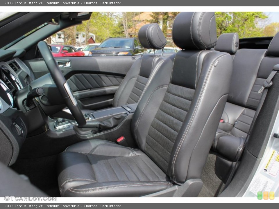 Charcoal Black Interior Front Seat for the 2013 Ford Mustang V6 Premium Convertible #80800113