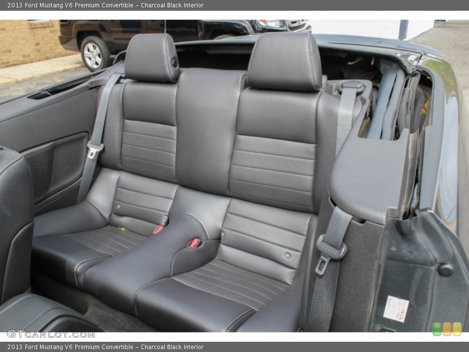 Charcoal Black Interior Rear Seat for the 2013 Ford Mustang V6 Premium Convertible #80800585