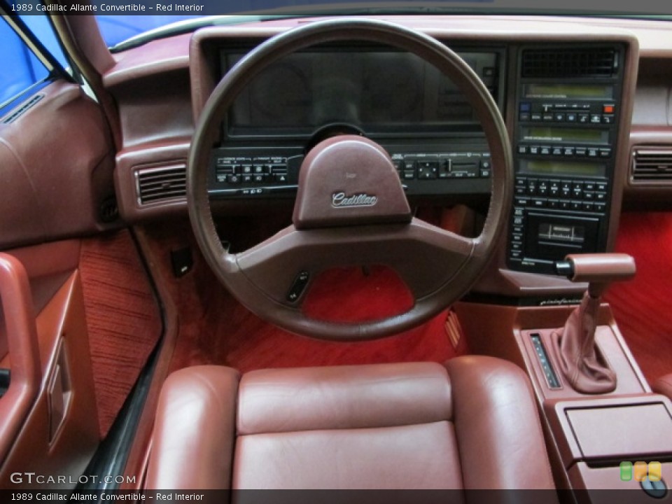 Red Interior Dashboard for the 1989 Cadillac Allante Convertible #80800645