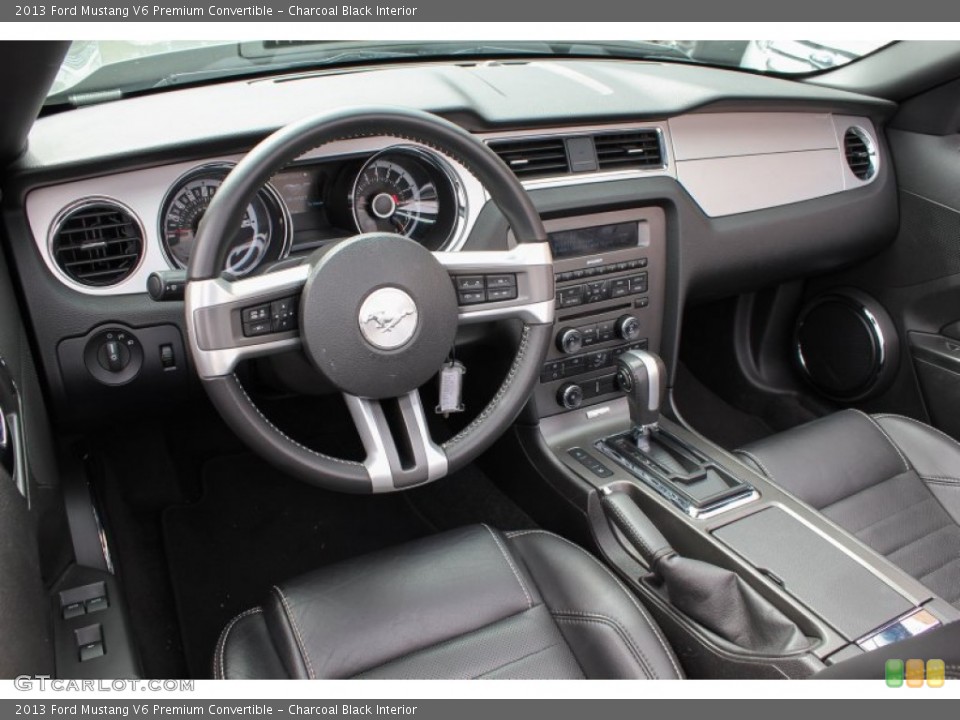 Charcoal Black Interior Prime Interior for the 2013 Ford Mustang V6 Premium Convertible #80800672