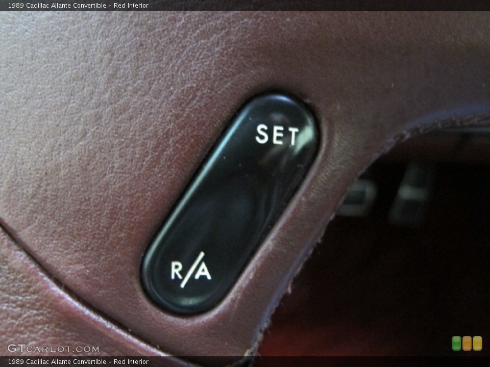 Red Interior Controls for the 1989 Cadillac Allante Convertible #80800774