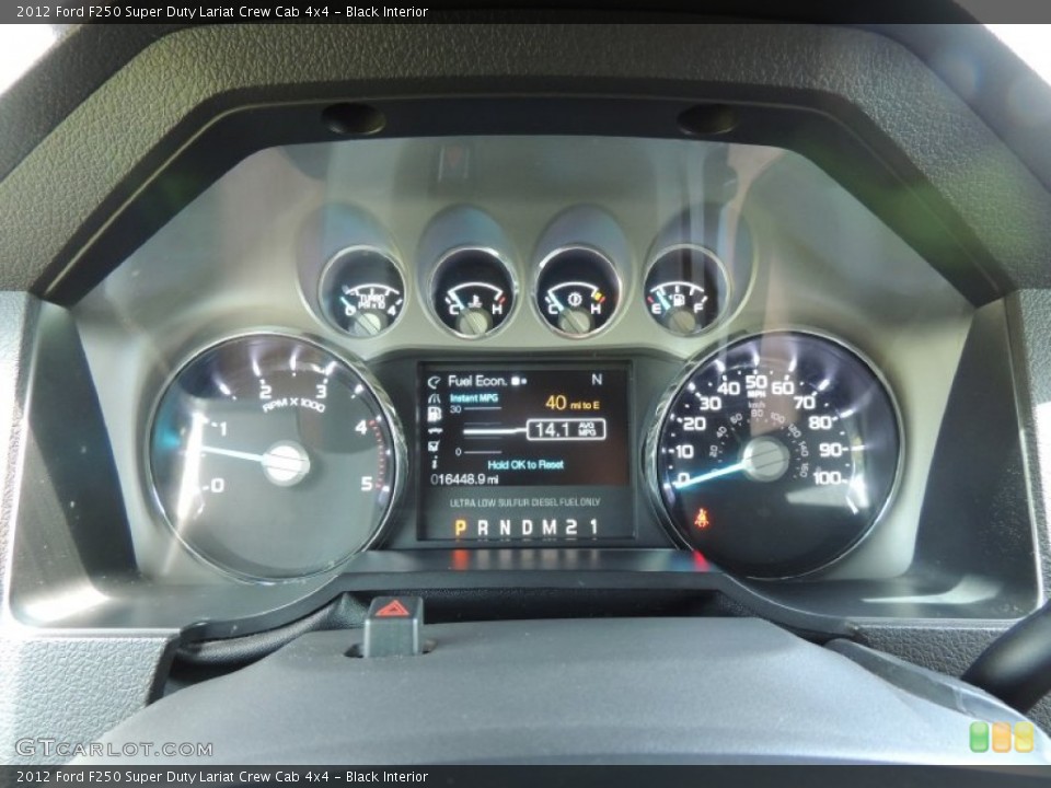 Black Interior Gauges for the 2012 Ford F250 Super Duty Lariat Crew Cab 4x4 #80801864