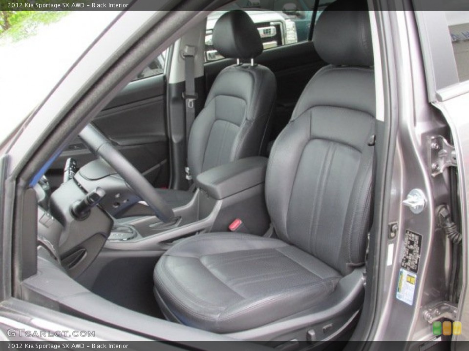 Black Interior Front Seat for the 2012 Kia Sportage SX AWD #80802870