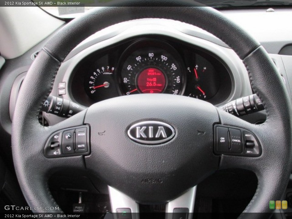 Black Interior Steering Wheel for the 2012 Kia Sportage SX AWD #80803000