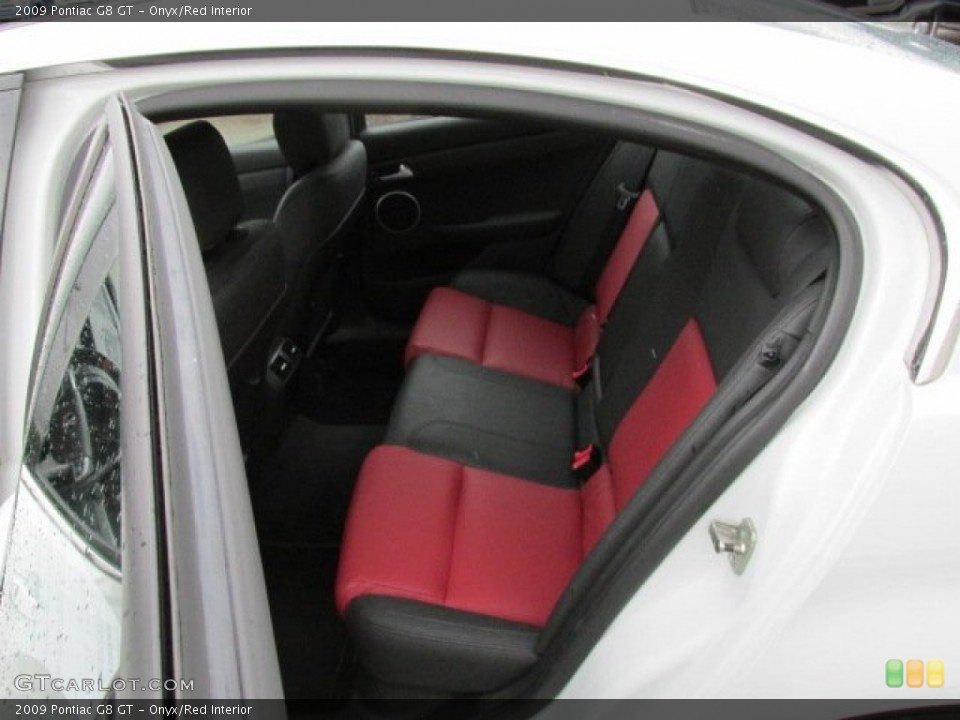 Onyx/Red Interior Rear Seat for the 2009 Pontiac G8 GT #80804109