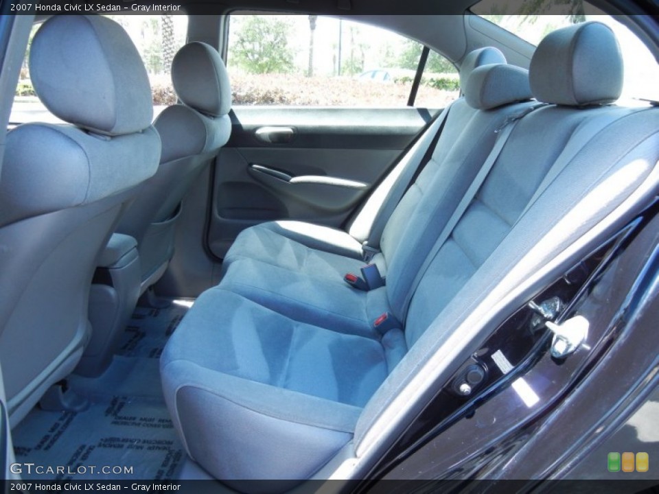 Gray Interior Rear Seat for the 2007 Honda Civic LX Sedan #80805039