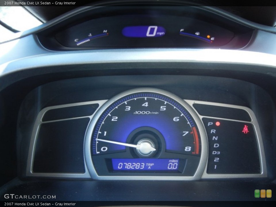 Gray Interior Gauges for the 2007 Honda Civic LX Sedan #80805181