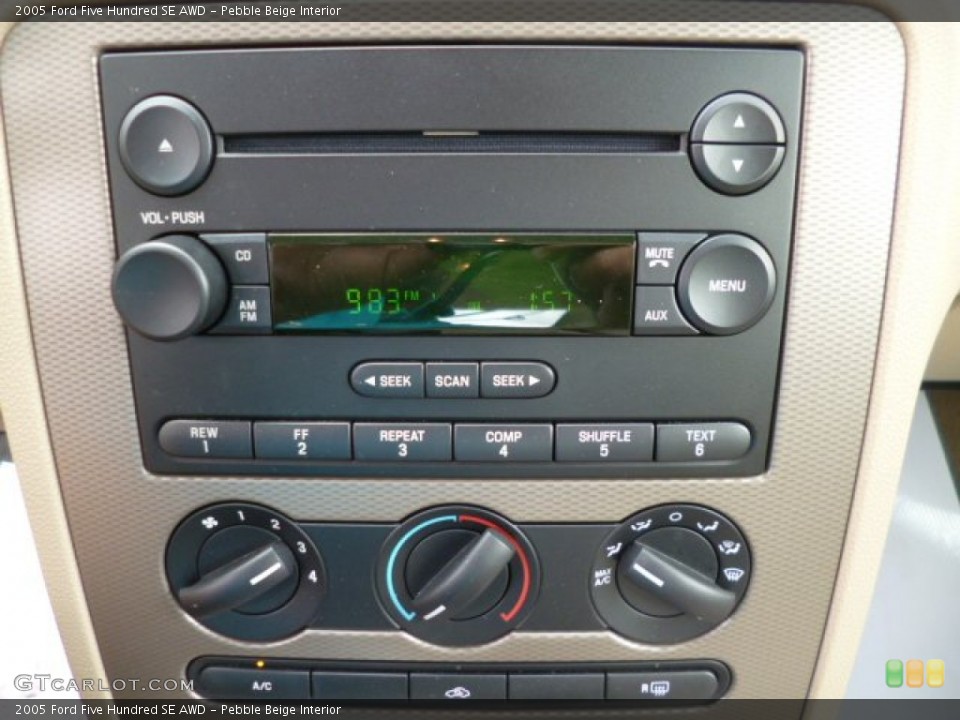 Pebble Beige Interior Controls for the 2005 Ford Five Hundred SE AWD #80809228