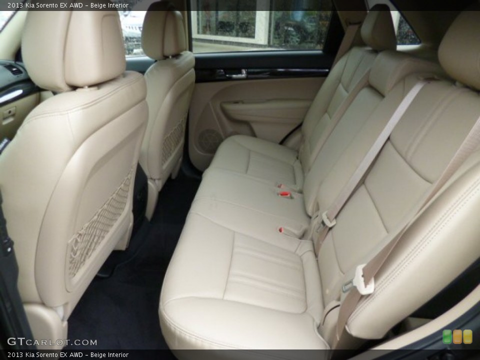 Beige Interior Rear Seat for the 2013 Kia Sorento EX AWD #80811232