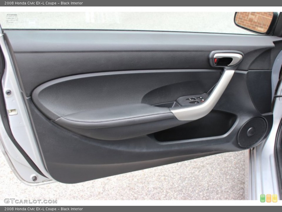 Black Interior Door Panel for the 2008 Honda Civic EX-L Coupe #80812110