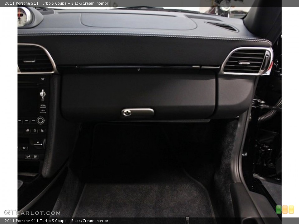 Black/Cream Interior Dashboard for the 2011 Porsche 911 Turbo S Coupe #80812324